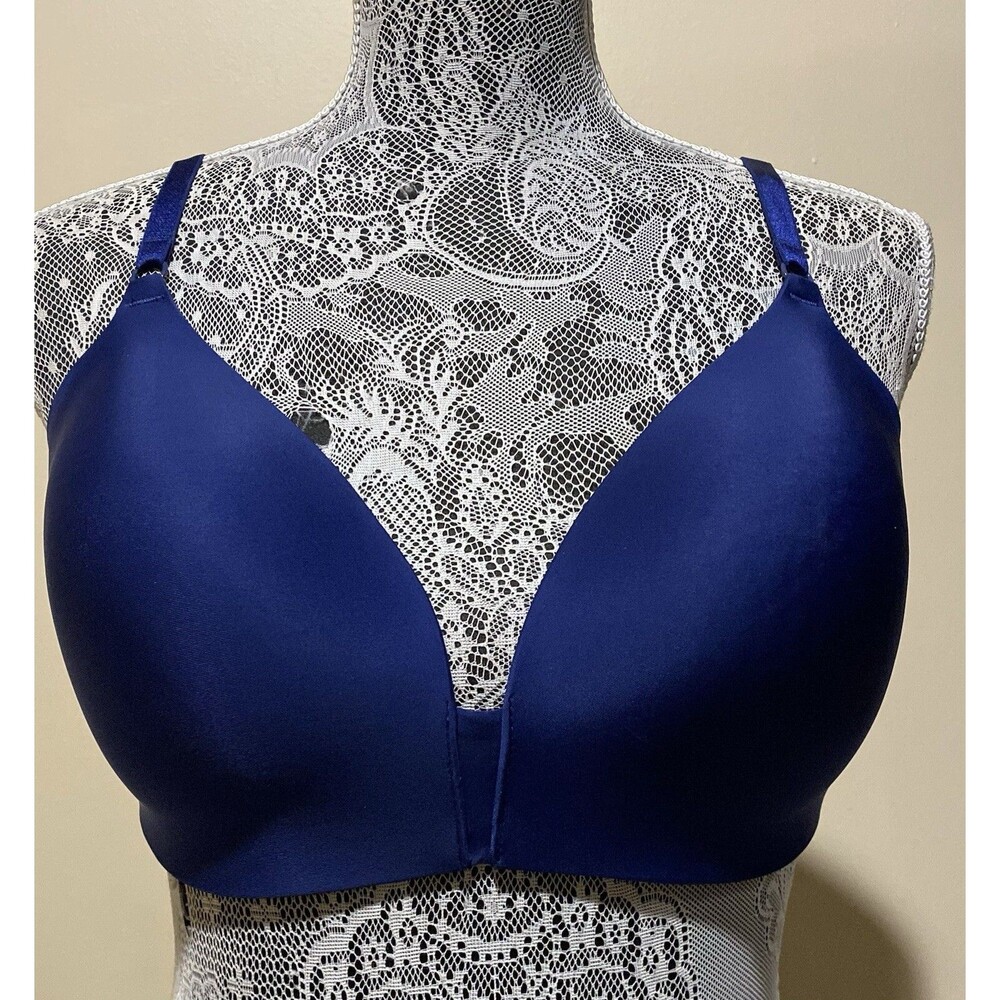 Victoria's Secret Blue Wireless T-Shirt Bra 34DD Full Coverage Lightly Lined